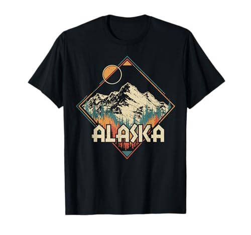 Retro Alaska Viaje de Verano Vacaciones en Alaska Camiseta