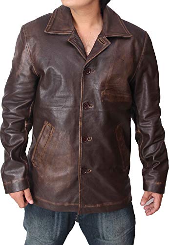 Supernatural Dean Winchester Manteau en cuir vieilli Marron - Marron - Large Cover