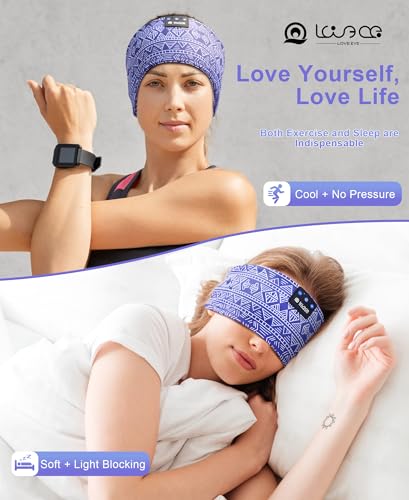 Image of LOVE EYE Sleep Sport Headphones Wireless Bluetooth 5.4 Headband Headphone