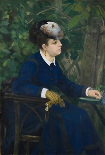 Tableau Renoir Femme au jardin pour habiller un grand mur vide 60x90cm