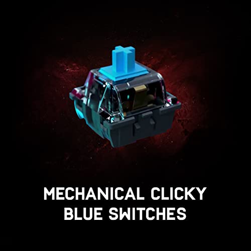Image of Redgear Shadow Blade Mechanical Keyboard with Drive Customization, Spectrum LED Lights, Media Contro
