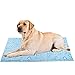 Pejoye Dog Tappetino Auto-Rinfrescante Pad Gel Multi-Funzione Pad Freddo Non-Tossico Gel Attivato Raffreddamento Pad Ghiaccio Cuscino Tappetino Raffreddamento (L（90cm*50cm）, Blu Acqua)