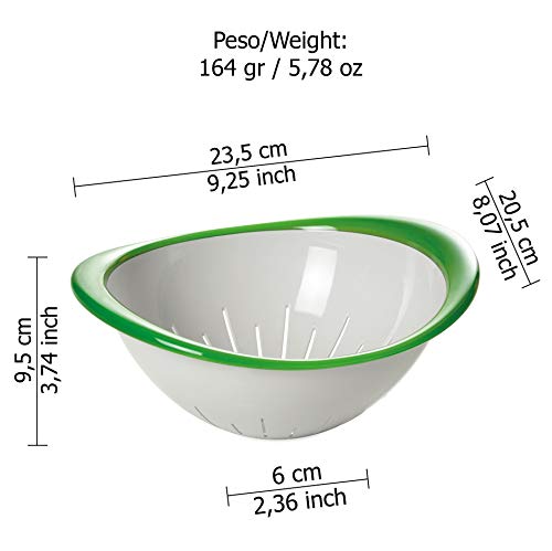 Omada Design drip Pasta and Vegetables, 7,88 inch Diameter, Colorful, Ergonomic and Innovative Design - Image 4