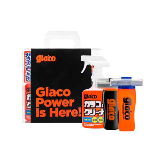 SOFT99 3 Piece Windscreen Sealant Kit - Glaco DX Windscreen Seal & Glaco Glass Compound & Glaco De Cleaner