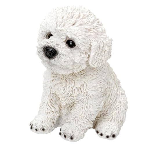 Chiot bichon assis 15,2 cm, le cadeau parfait pour passionnés d'animaux