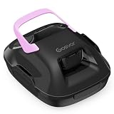 Gosvor Poolroboter Akku, Automatischer Poolreiniger mit Doppelmotor, bis zu 90 Min. Betriebszeit, Benutzerfreundlich, 3,4kg Leicht, Poolsauger Ideal für Flache Pools bis zu 80㎡, Schwarz-Rosa