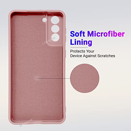 Image of LIRAMARK Silicone Soft Back Cover Case for Samsung Galaxy S22 5G (Silicone Pink)