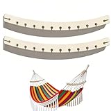 DHSUN 2 Pack Wooden Hammock Spreader Bar, Detachable Spreader Bar for Hanging Hammocks - Designed for a Flatter Surface, Perfect for Patio, Backyard, Camping & Porch