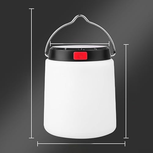 Lampada da campeggio a LED ricaricabile a energia solare e USB, lampada a sospensione portatile per esterni con gancio, tre modalità di luminosità e design compatto leggero (B)