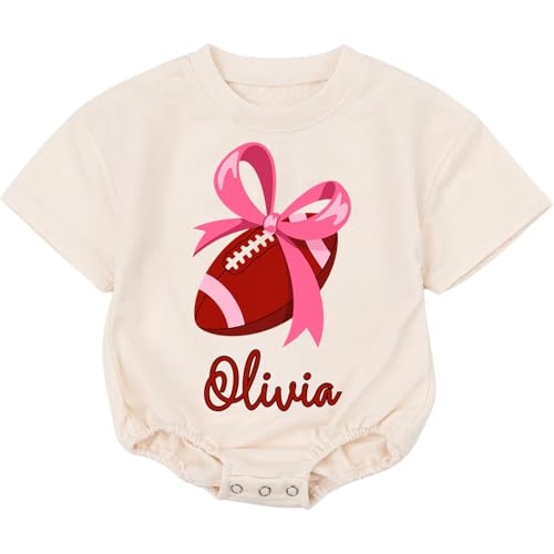 Baby Football Coquette Outfits Girl Football Season Romper Long Sleeve Top Sweater Newborn Romper Romper, Gift For Baby Girls