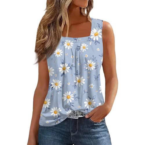 Spring Summer Plus Size Dressy Tank Tops for Women 2025 Womens Workout Floral Boho Beach Sleeveless Shirts Blouses
