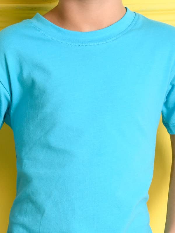 Image of Nusyl Boys Half Sleeves Solid T-Shirt for Kids | Soft Cotton Blend | Comfortable Regular Fit | Casual 2-16 Years | Multiple Colors & Pack Options