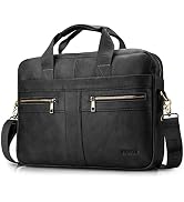 Sacoche Ordinateur Homme Cuir - Cartable 15,6 Pouces - Porte-documents Professionnel