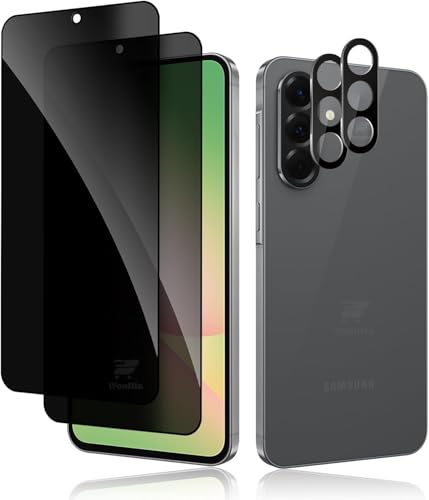 Image of WonRia 2+2 Pack - Privacy Tempered Guard for Samsung A37 | Samsung A57 5G with Camera Lens Protector Screen Guard Protector | Anti-Spy | Case Friendly - Installation Kit