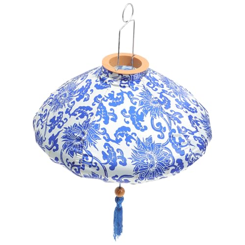 Toyvian Farol Decorativo Vietnamita de Seda, Linterna Colgante Triangular 12 Pulgadas para Exterior, Decoración de Año Chino y Fiestas al Aire Libre