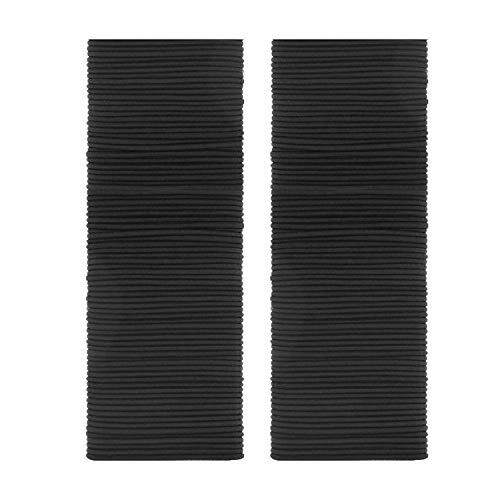 No Metal Elastic Hair Ties Rubber Bands Black/Multicolor Ponytail Holders For Women's Girls 2 mm, 200 Count. (Black（2 mm,200 Count）)