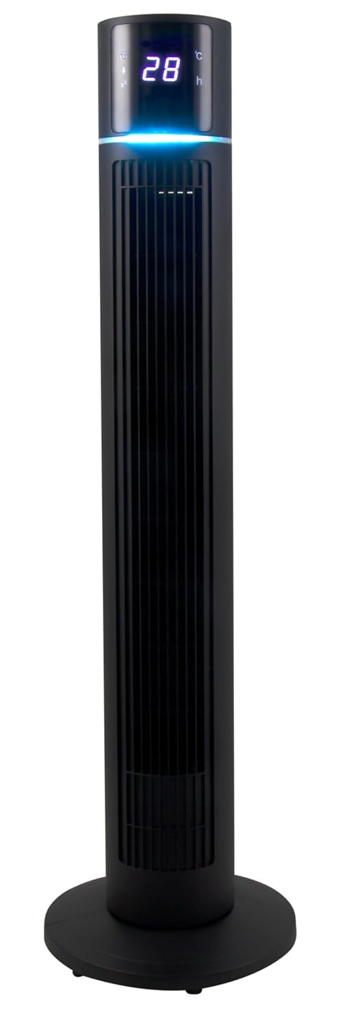 Russell Hobbs Aero Breeze 42" Tower Fan (RTF4200), 60W Powerful Cooling, 70° Wide Airflow Coverage, 4 Smart Modes (AI, Natural, Sleep, Normal), 12 Speed Settings, LED Display