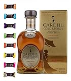 Cardhu Gold Reserve scotch Single Malt Whisky + 8 Edelschokoladen in 8 Sorten Genießer Geschenk Set Whisky mit Schokolade genießen Männergeschenke