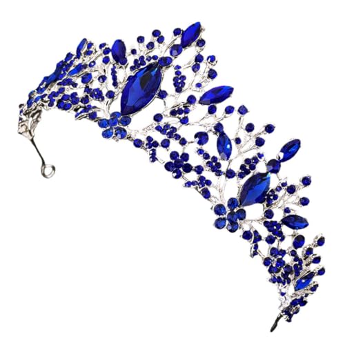 VICASKY Blaue Brautkrone mit Wassersteinen Vintage Braut Haarschmuck Wiederverwendbares...