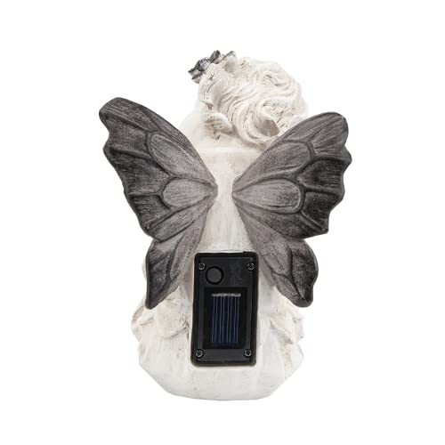 Leekung Angel Statue With Solar Powered Light For Garden Decor,Garden Statues For Patio Yard Porch Lawn Outdoor Decor,Angels Garden Sculptures & Statues,Angel Figurines Memorial Spiritual Gifts #TOP5