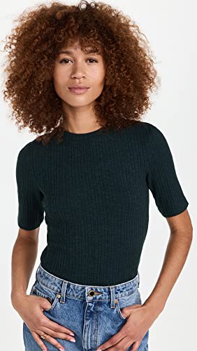 Image of Vince Women's Elbow Sleeve Crew Neck Top