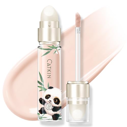 CATKIN Corrector Líquido, Contorno e Iluminador, Cubre Ojeras, Rojeces e Imperfecciones, Hidratante, Ligero y Duradero, Contiene Ácido Hialurónico, Apto Para Piel Sensible, Pincel Doble, 5.4ml