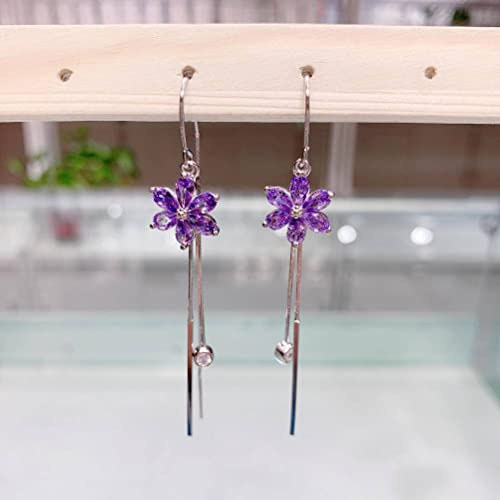 Boucles d'oreille vintage drop en cristal S925 pour mariage et soirée élégante
