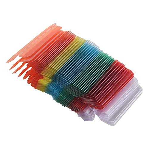 Gokoti 60 Stück 2Hängend Mappen Tabs und 120 Gitter Einsätze zum Schnellen Erkennen von Hängenden Mappen