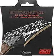 Ibanez Balanced Tension Strings for Electric Guitar Material: nickel wound String gauges: .010/.0138/.017/.025/.034/.046 Strings are playable for longer due to their coating Box contents: 1 set