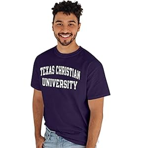 Blue 84 Men’s TCU Horned Frogs T-Shirt Arched Team Color, Team Color, X-Large