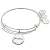 Alex and Ani Because I Love You Expandable Wire Bangle Bracelet for Women, Meaningful Charms, 2 to 3.5 in