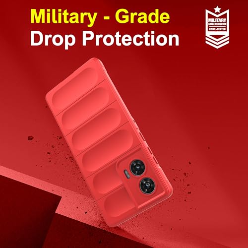 Image of Zapcase Back Case Cover for Motorola G96 5G | Compatible for Motorola G96 5G Back Cover | Liquid Silicon Magic Case with Camera Protection | Red