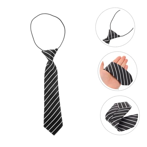 Stylish Boys Necktie Comfortable Striped Tie for Weddings School Uniforms Parties Dress Up Accessory3