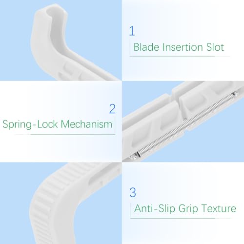 Easecos 2 Pcs Ice Skate Guards Adjustable Figure Skating Guards Universal Hockey Shoe Blade Covers Anti-Slip Blade Walking Protector Ice Skating Accessories, Fit for 7.5-14 Inch Blades (White)