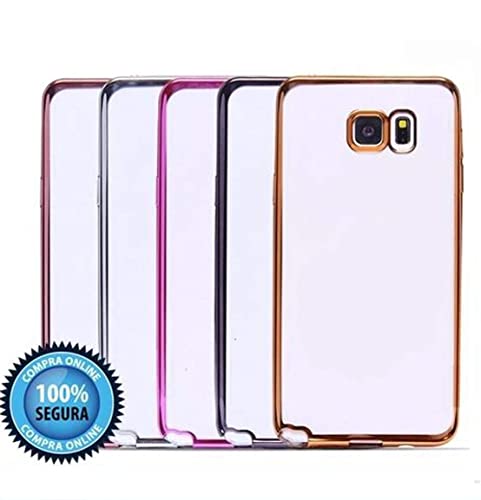 MUNDDY Funda Silicona Cromado para Xiaomi Mi 5X / A1 Gel ULTRASLIM Borde Efecto Metalizado,Negra,Dorada,Plateada,Oro Rosa,Azul (Protector Cristal Templado Opcional) (Dorada) …