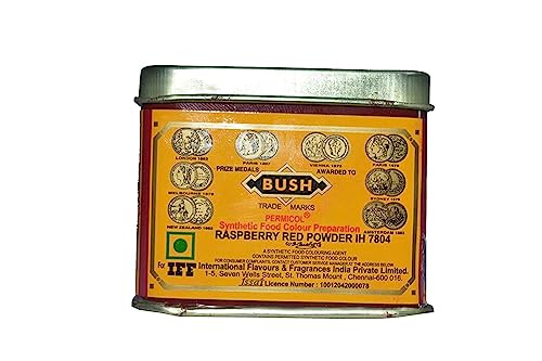Nithi Foods - IFF, Bush Raspberry Red Powder IH 7804, Synthetic Food Colour Preparation - 100 Gms