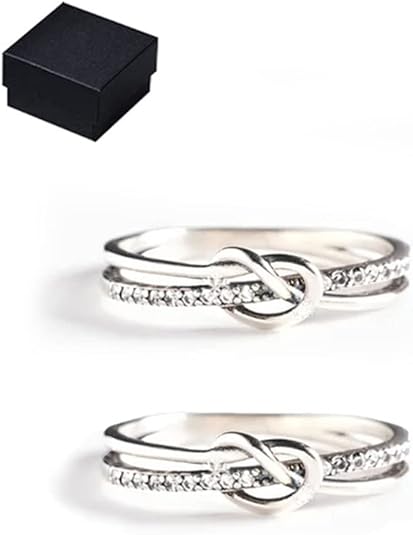 Knot Ring Mother Daughter Rings Sterling Silver Mom And Daughter