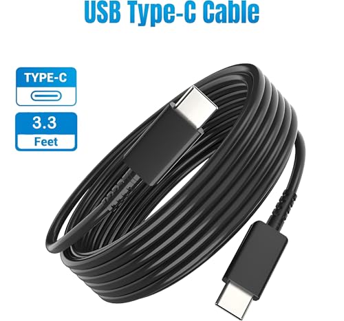 Image of 45W Type C Super Fast Samsung Charger Adapter with USB C to C 100 Cm Cable for Galaxy S25|S24|S23|S22|S21|Ultra|Plus|Fe, Tab S10|S9|A9|A9+|5G|+|Mobile Phone Support 45 watt Typec Quick Charge, Black