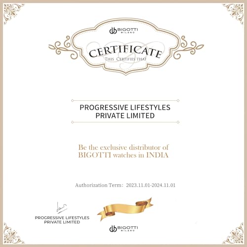 Bigotti Men Black Dial Stainless Steel Watch - BG.1.10544-5 - Image 7