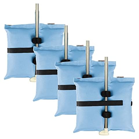 ESINGMILL Canopy Weight Bags for Pop up Tent, 4pcs/Pack Leg Weights Sand Bags with Belt for Instant Outdoor Sun Shelter Canopy Legs, Heavy Duty Stability Sandbag Weighted Feet Bag Cover