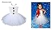 Tutu Dreams Halloween Snowman Costume for Toddler Girls with Red Scarf White Fluffy Tutu Dress(3-4T,M)