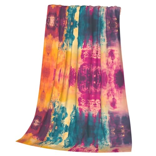 Couverture de lit multicolore en micro polaire 203x152 cm pour canapé - 3