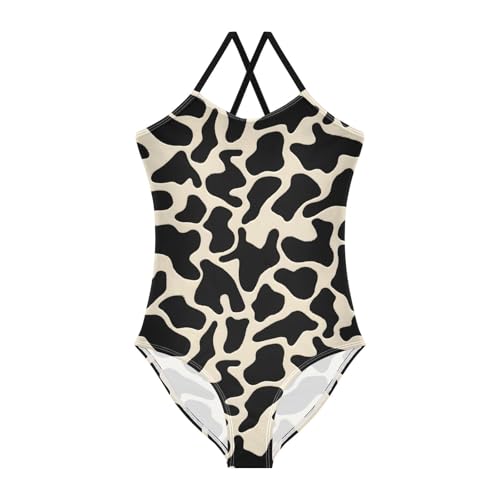 Milk Pattern Girls One Piece Swimsuits Summer Quick Dry Beach Bathing Suit