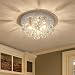 RH RUIVAST Flush Mount Ceiling Light Crystal Chandeliers Lighting 3 Light Fixture Mini Style Modern Ceiling Lamps for Living Room, Dining Room, Bedroom