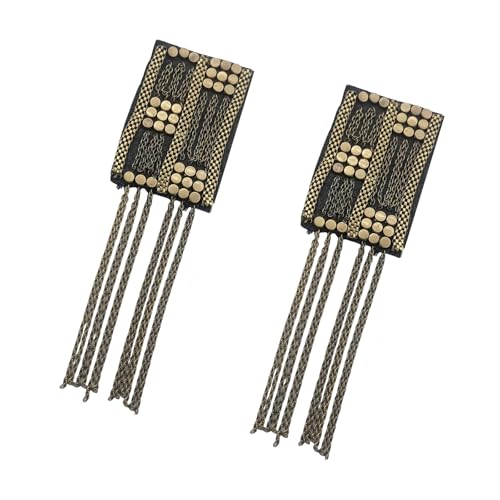 EINCORN Tassels Metal Punk Shoulder Epaulette Fashion Durability Shoulder Epaulet For Militaries Drill And Polices Patrols