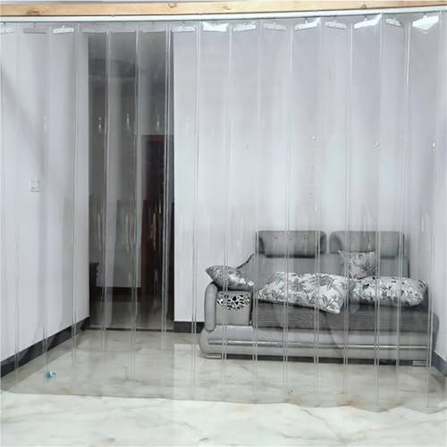 Rideau de porte coulissant transparent en PVC pliable pour entrepôt et usine