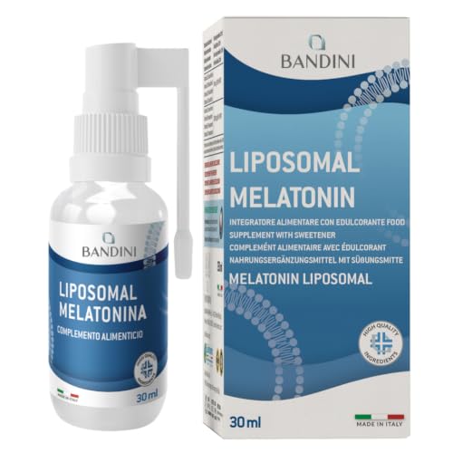 Bandini® Melatonina Liposomal Spray para dormir - 0,5mg Melatonin - | Sólo 5 pulverizaciones para conciliar el sueño - Suplemento vegano para un mejor descanso, sueño nocturno rápido 30ml