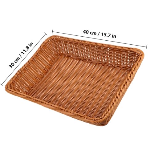 Cesta para almacenar pan rectangular que elimina el desorden en barras de panadería y cocinas 3