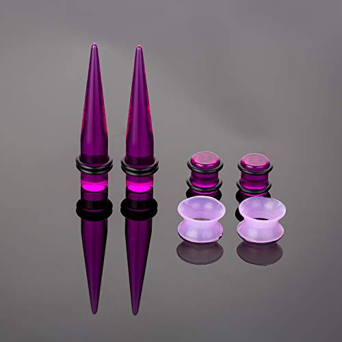image for CABBE KALLO CABBE 50pcs Ear Stretching Kit Silicone Tunnels Acrylic Ta