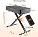 Clevich Verstellbarer Klavierhocker 50-52-54-56CM, X-förmiger Keyboard Hocker Klappbare, Verdicktem 8CM PU-Kissen, Klavierstuhl Hocker -für Piano Keyboard Tisch in Schwarz
